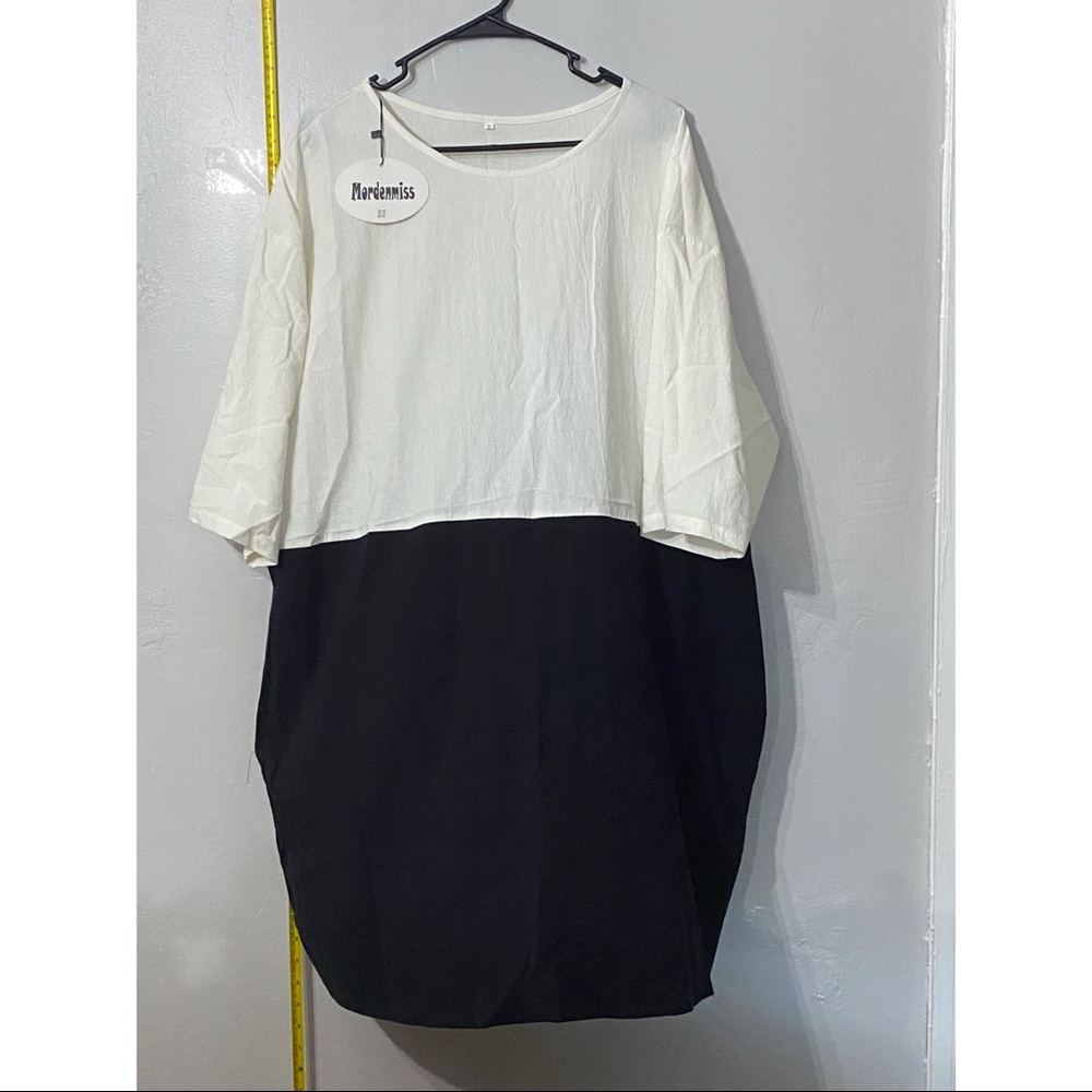 Black and White Colorblock dress XXL
